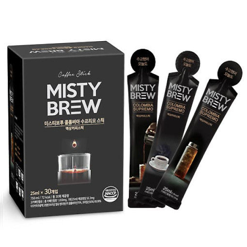 👩🏻[30% OFF] Misty Brew Colombia Supremo Liquid Coffee Stick 미스티브루 콜롬비아 수프리모 액상 커피 스틱 (25ml x 30 Sticks)