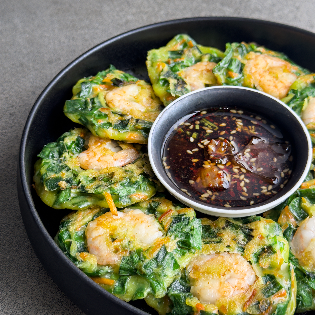 [Seoul Recipe] Shrimp Chive Pancake 부추 새우전 (8pcs)