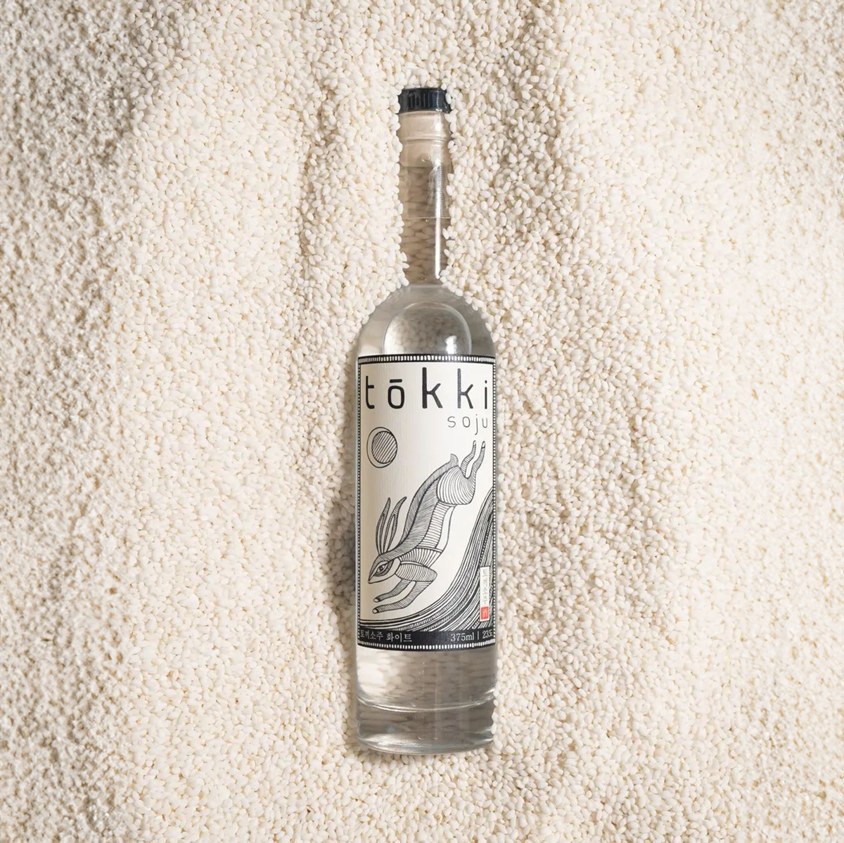 Tokki Soju White Label 23% 토끼 소주 화이트 23도 (375ml