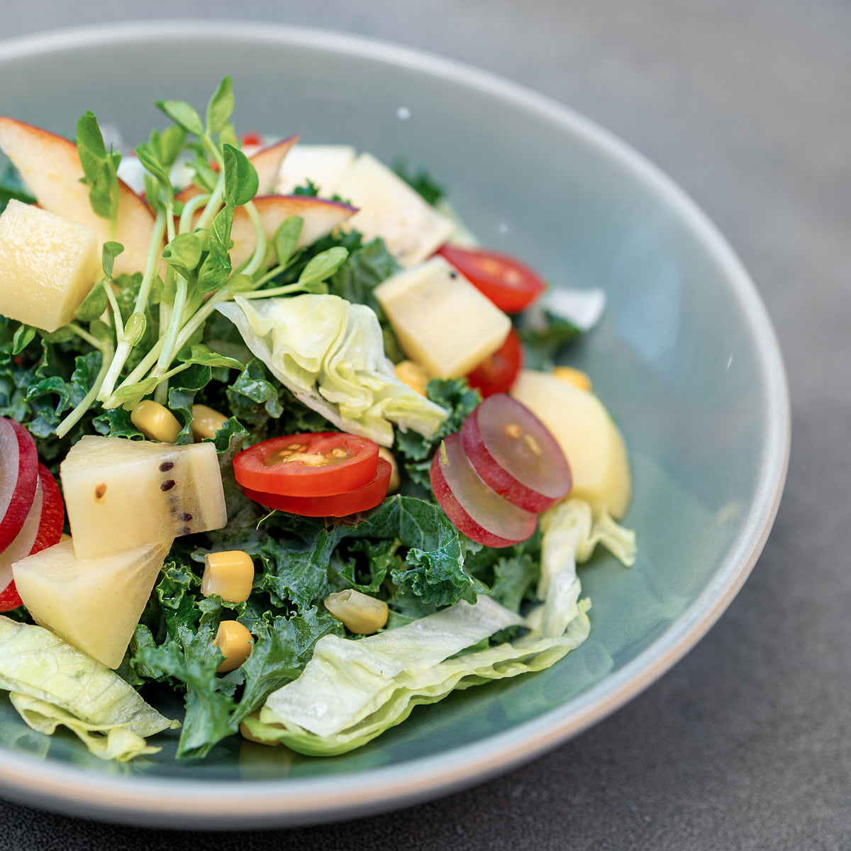 [Seoul Recipe] Kale & Fruit Salad with Yuzu Dressing 케일 과일 샐러드 + 유자 드레