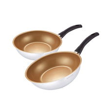 Load image into Gallery viewer, Never Stick Wok - Gold (22cm/28cm) 네버스틱 궁중팬 - 골드 (22cm/28cm)