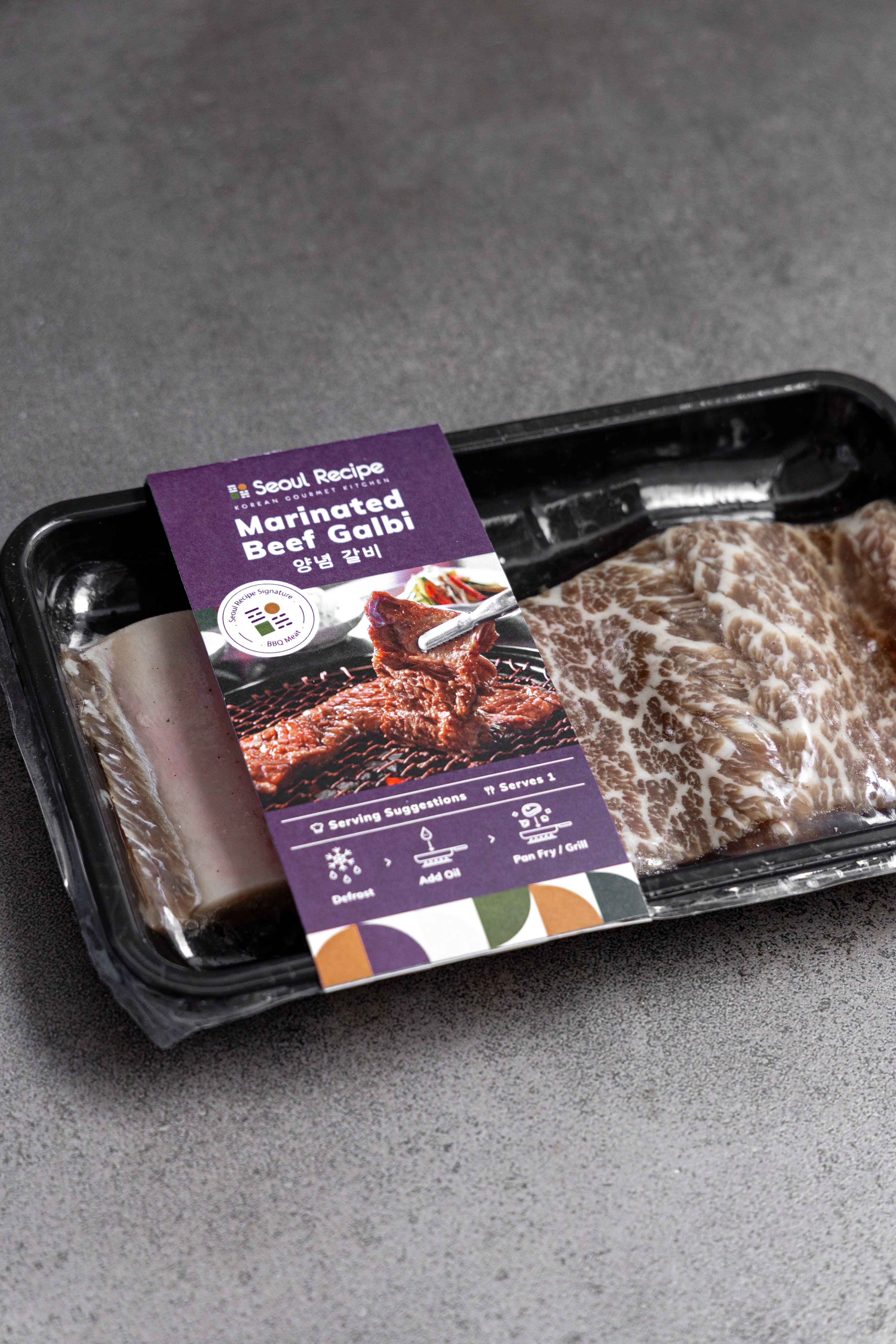 [Seoul Recipe] Marinated Beef Galbi(Frozen) 양념 갈비 (냉동) (1 rib, 250g)