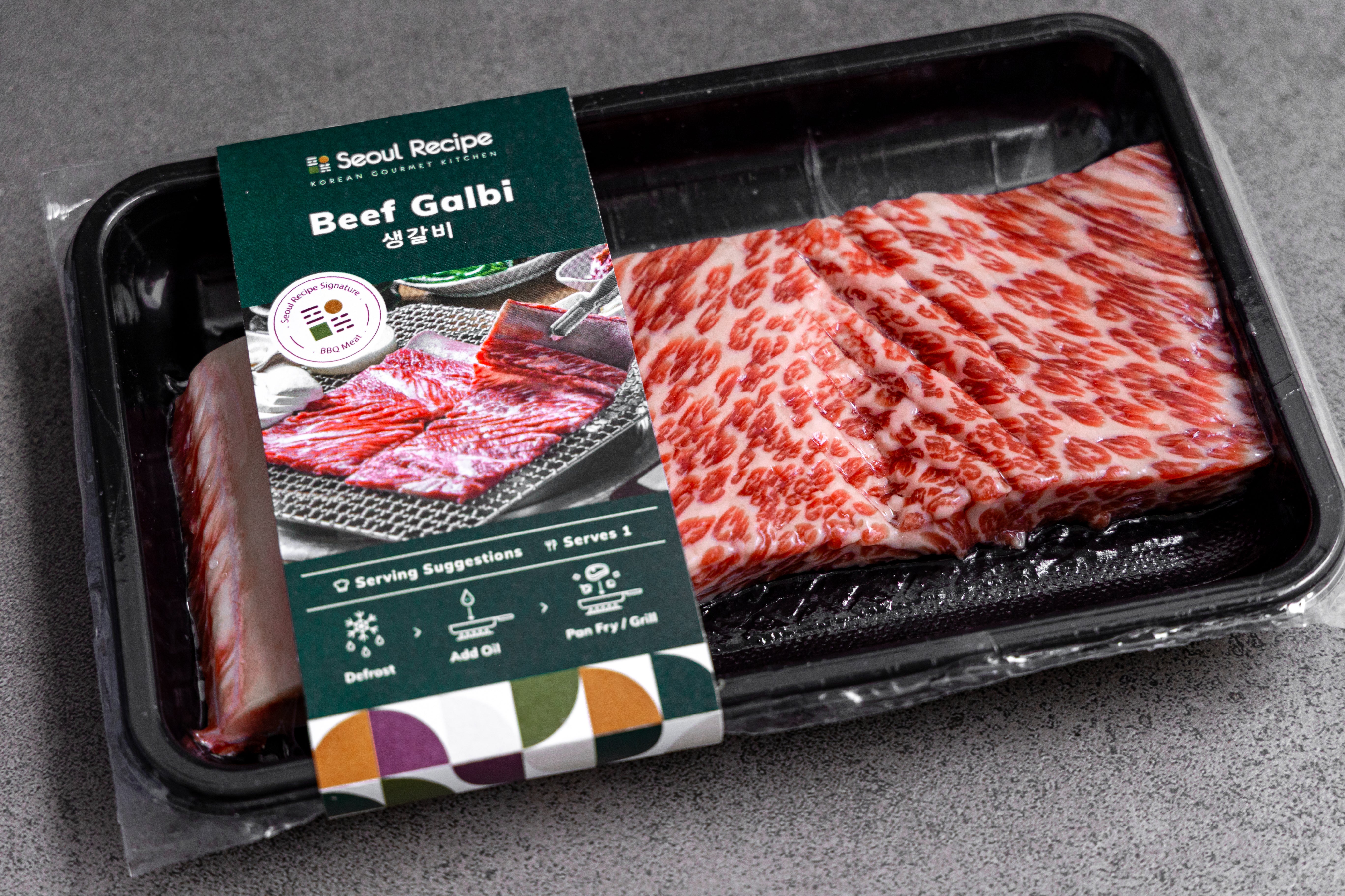 [Seoul Recipe] Premium Beef Galbi (Frozen) 생갈비 (냉동) (220g /1 rib)