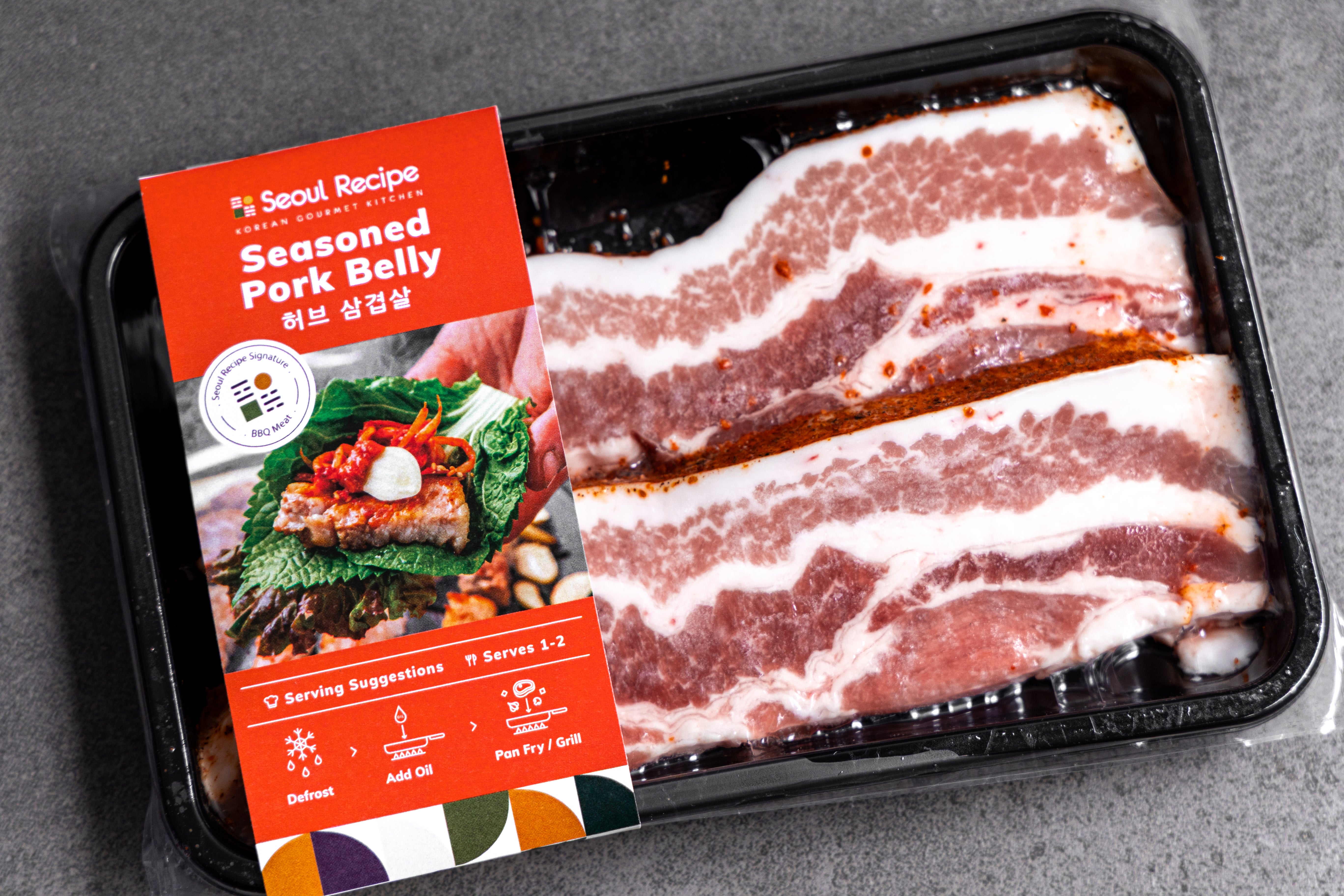 [Seoul Recipe] Seasoned Pork Belly (Frozen) 홈메이드 양념 통삼겹살 (냉동) (300g)