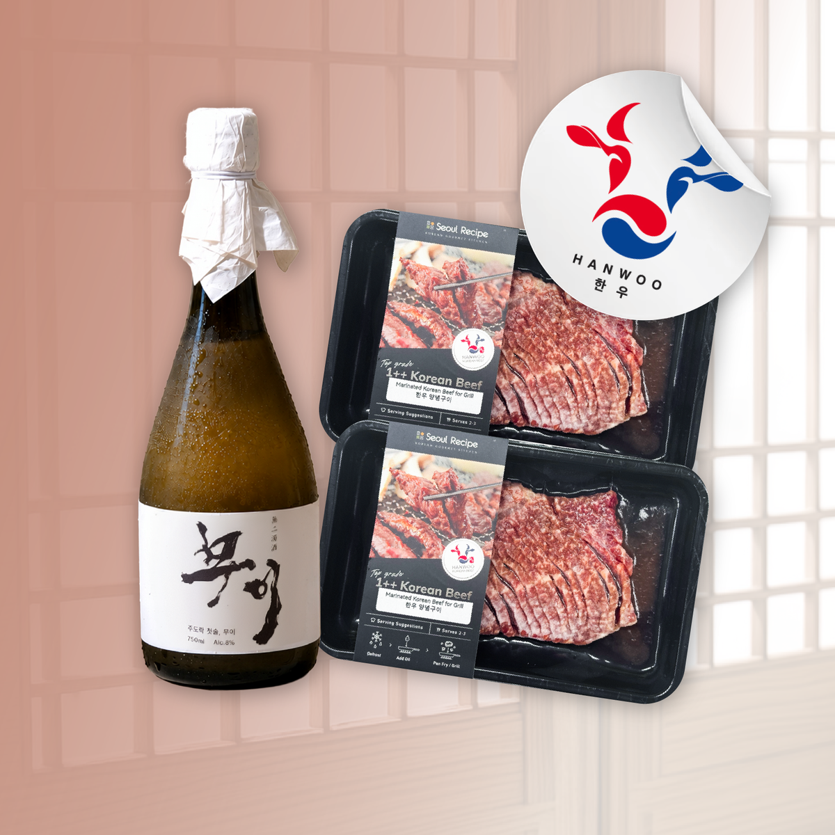 MUI Makgeolli & Marinated Hanwoo Set
