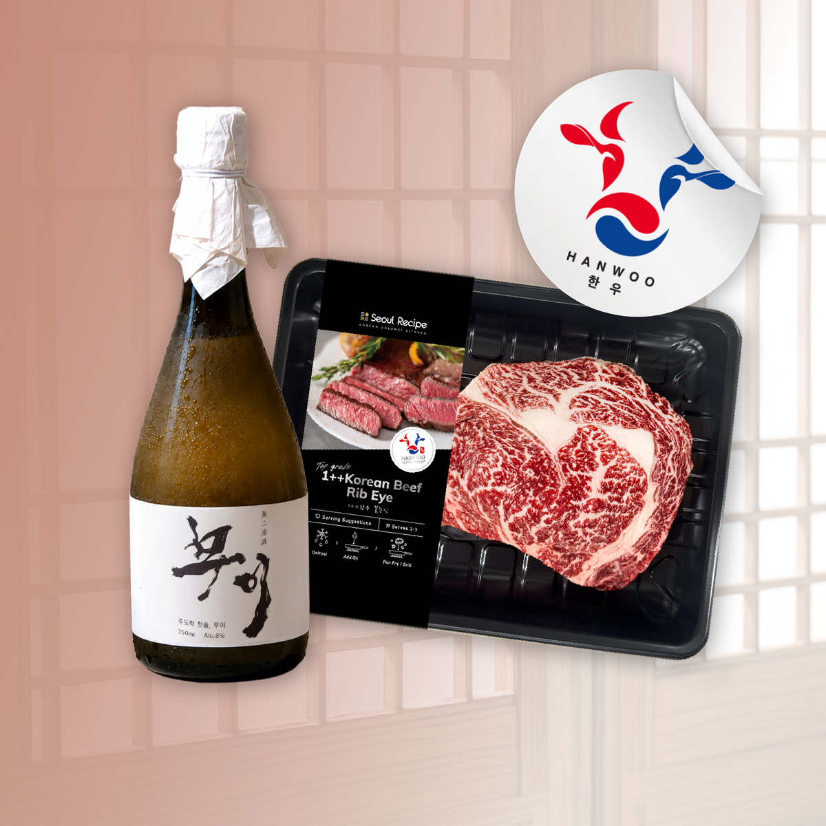 MUI Makgeolli & Premium Hanwoo Set