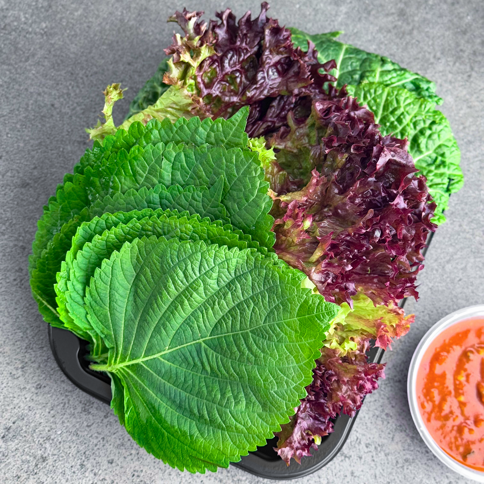 [Seoul Recipe] Fresh Vegetable Ssam & Sauce Set 쌈 야채 & 홈메이드 쌈장