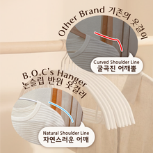 Load image into Gallery viewer, (Group Pre-Order 공구) [B.O.C] Non-Slip Round Hanger [비오씨] 논슬립 반원옷걸이 (50pcs)
