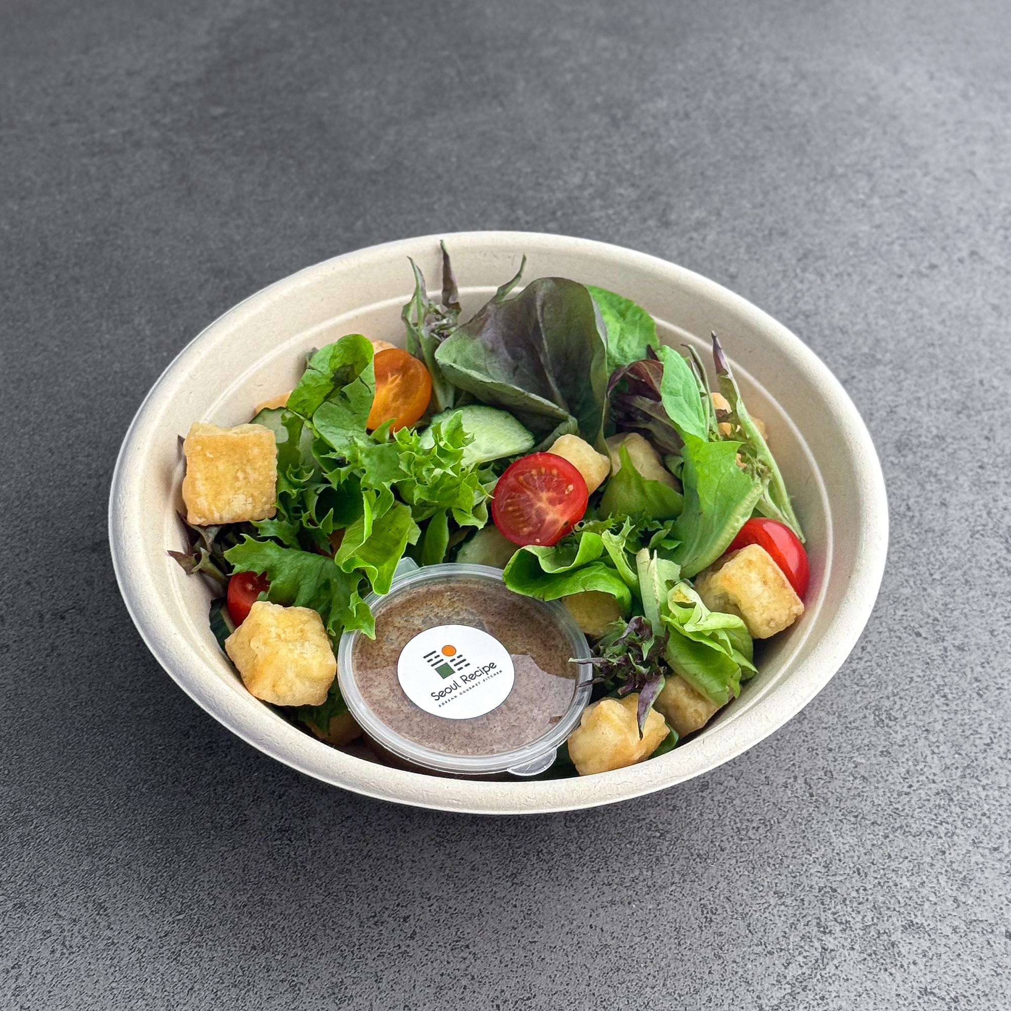 [Seoul Recipe] Tofu Garden Salad With Perilla Dressing 두부 들깨 드레싱 샐러드 (260g)