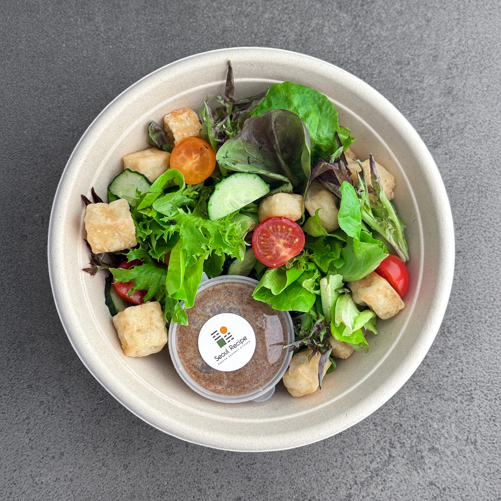 [Seoul Recipe] Tofu Garden Salad With Perilla Dressing 두부 들깨 드레싱 샐러드 (260g)