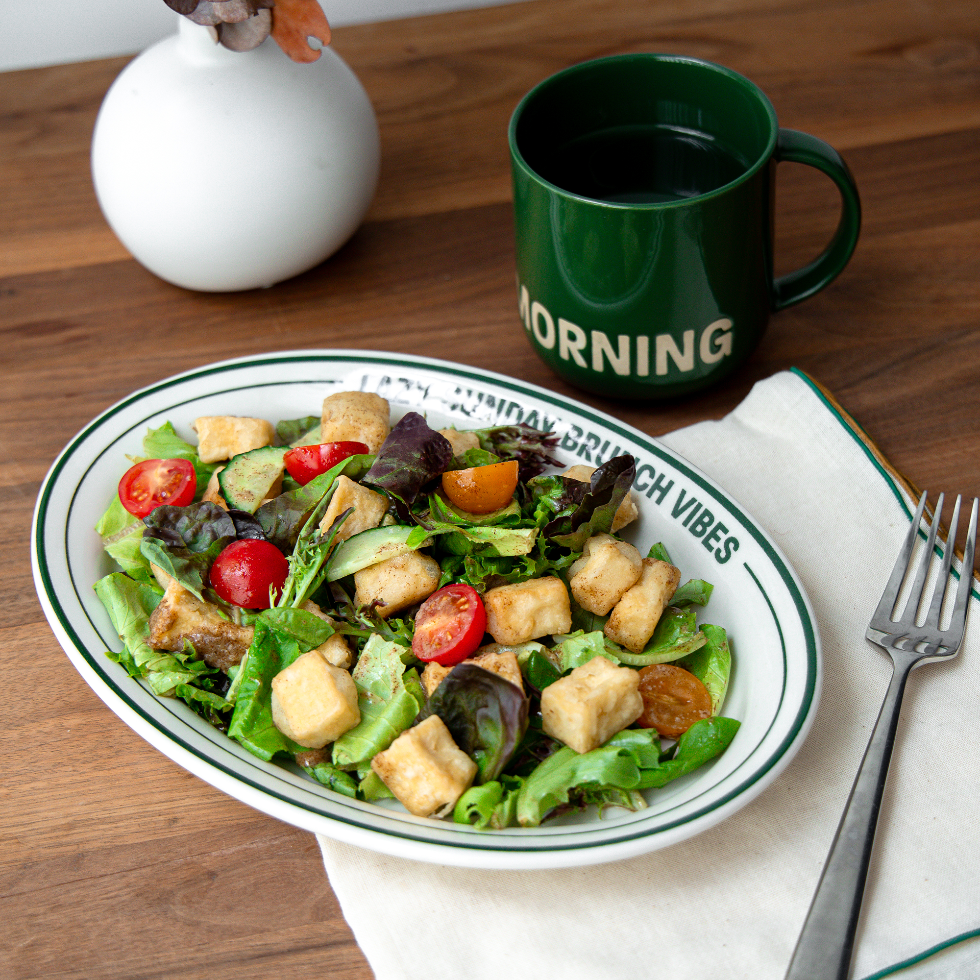 [Seoul Recipe] Tofu Garden Salad With Perilla Dressing 두부 들깨 드레싱 샐러드 (260g)