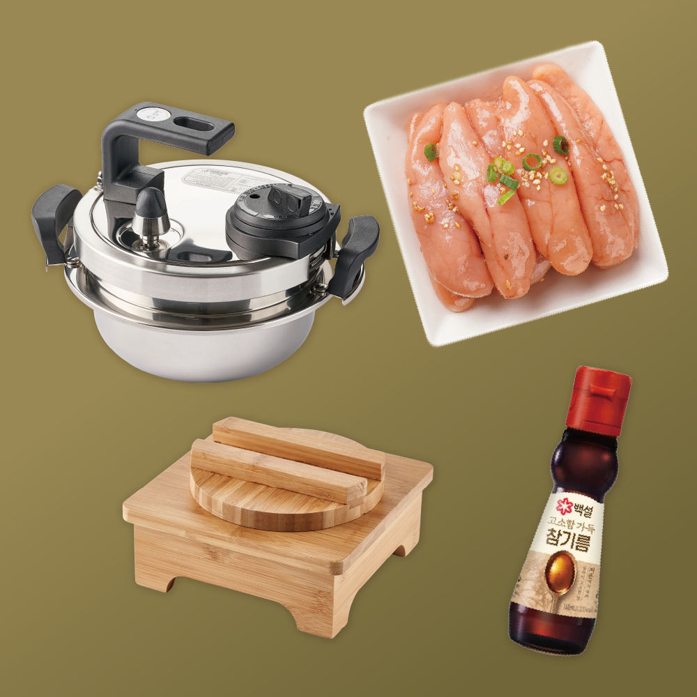 [Seoul Recipe] Special Seasoned Pollack Roe Sot-Bap Set 스페셜 백명란젓 솥밥 세트