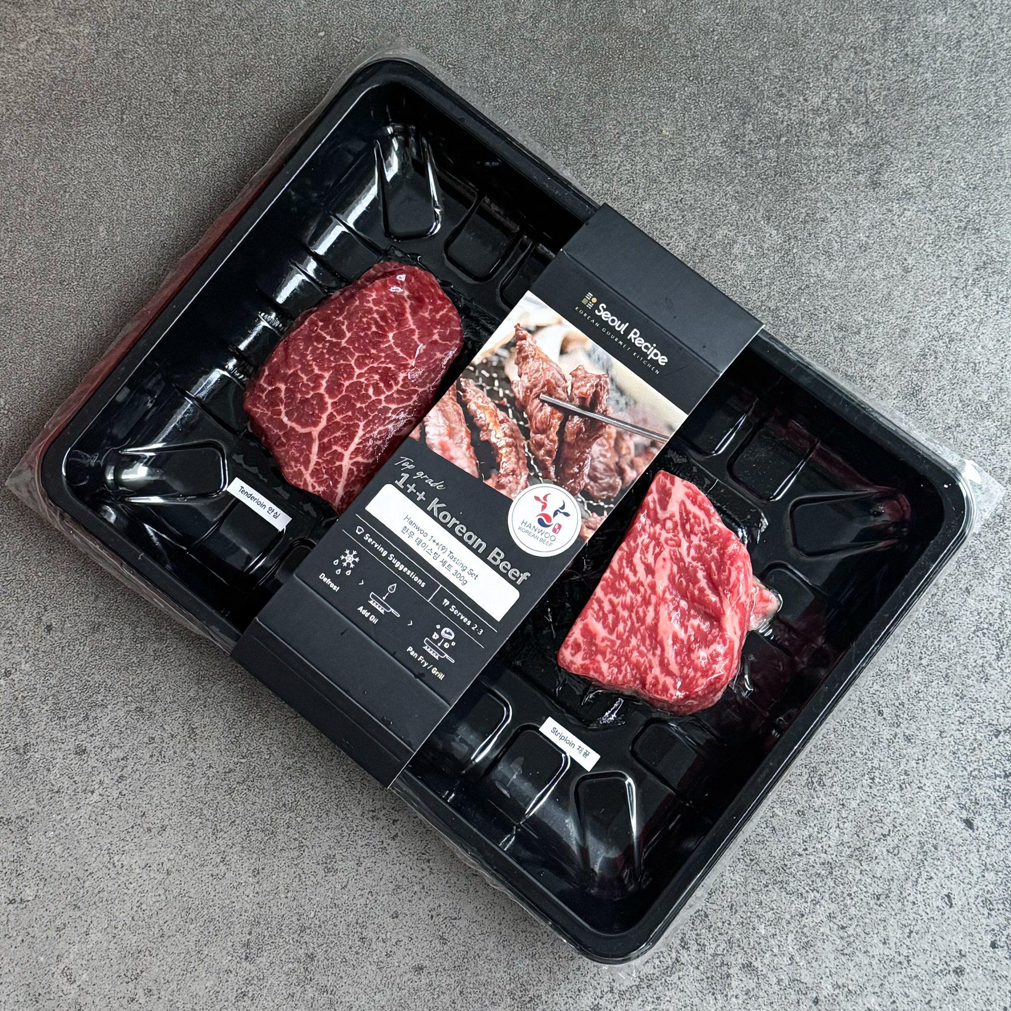 [Seoul Recipe] 1++ Korean Beef Tasting Set 1++ 한우 맛보기 모듬 세트 (3 Types, 300g)