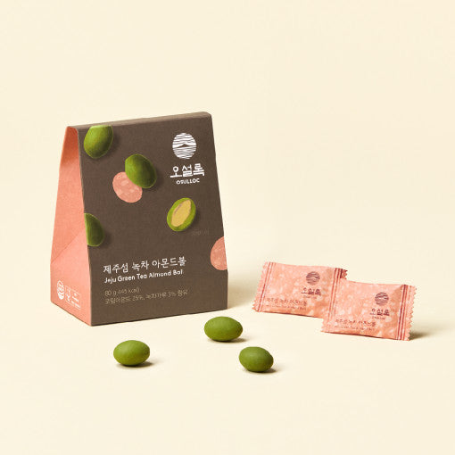 👩🏻[10% OFF] Jeju Green Tea Almond Ball 제주섬 녹차 아몬드볼 (80g)