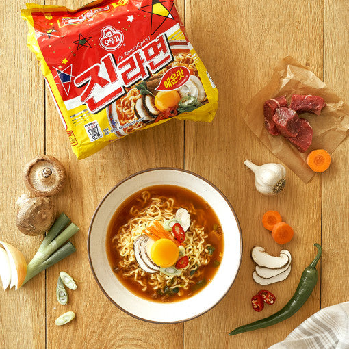 Jin Ramen Spicy Flavor 진라면 매운맛 5개입 (120g x5)