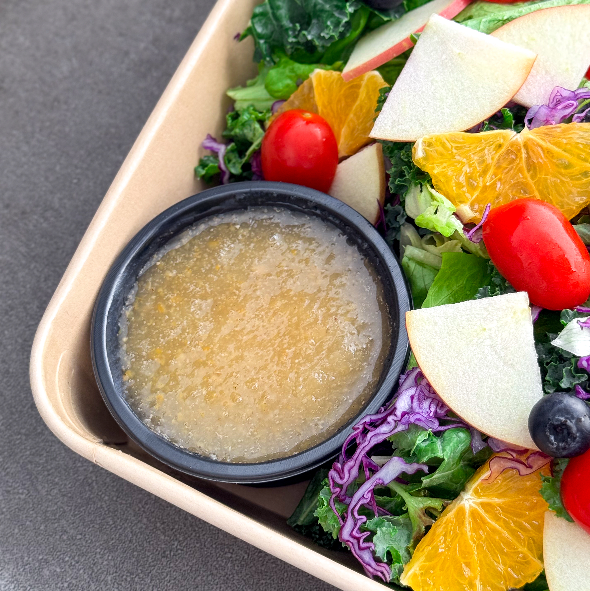 [Seoul Recipe] Kale & Fruit Salad with Yuzu Dressing 케일 과일 샐러드 + 유자 드레싱 (400g/ 1kg)