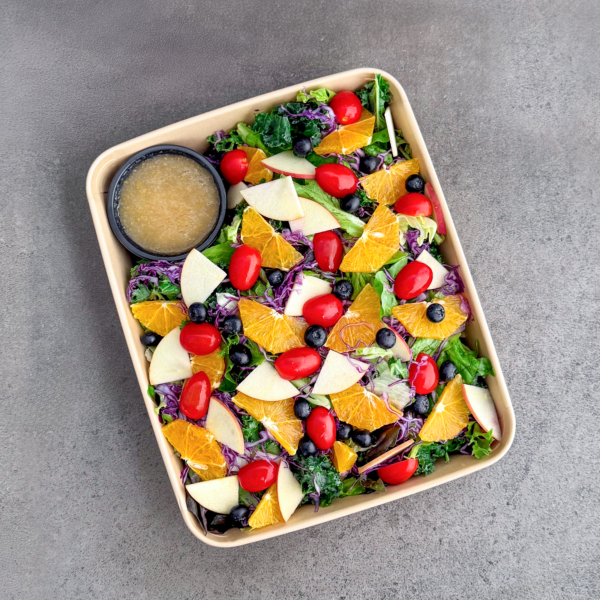 [Seoul Recipe] Kale & Fruit Salad with Yuzu Dressing 케일 과일 샐러드 + 유자 드레싱 (400g/ 1kg)