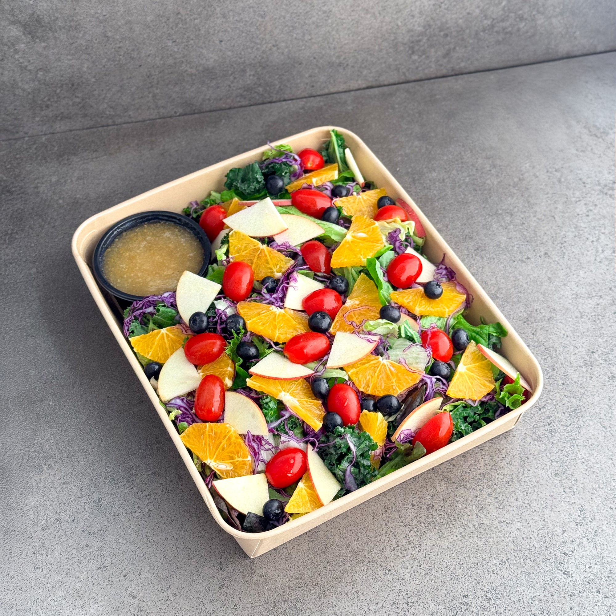 [Seoul Recipe] Kale & Fruit Salad with Yuzu Dressing 케일 과일 샐러드 + 유자 드레싱 (400g/ 1kg)