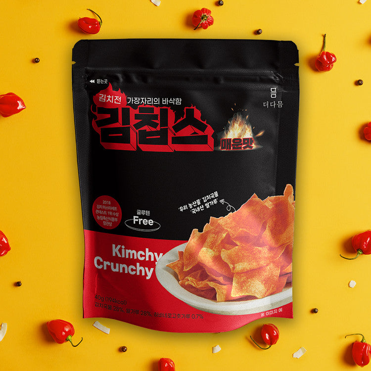 Kimchi Chip (Spicy / Seafood) 김칩스 (매운맛/해물김치전맛) (40g)