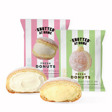 Load image into Gallery viewer, Knotted Cream Donut (Milk Cream / Vanilla Cream) 노티드 크림 도넛 (우유 생크림 / 바닐라 크림) (100g x 3ea)
