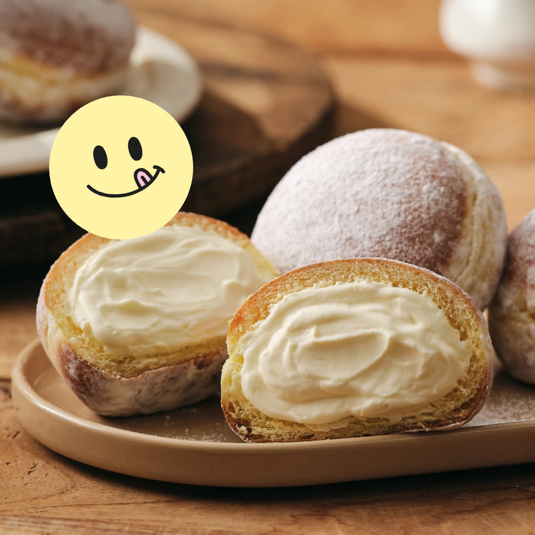 Knotted Cream Donut (Milk Cream / Vanilla Cream) 노티드 크림 도넛 (우유 생크림 / 바닐라 크림) (100g x 3ea)