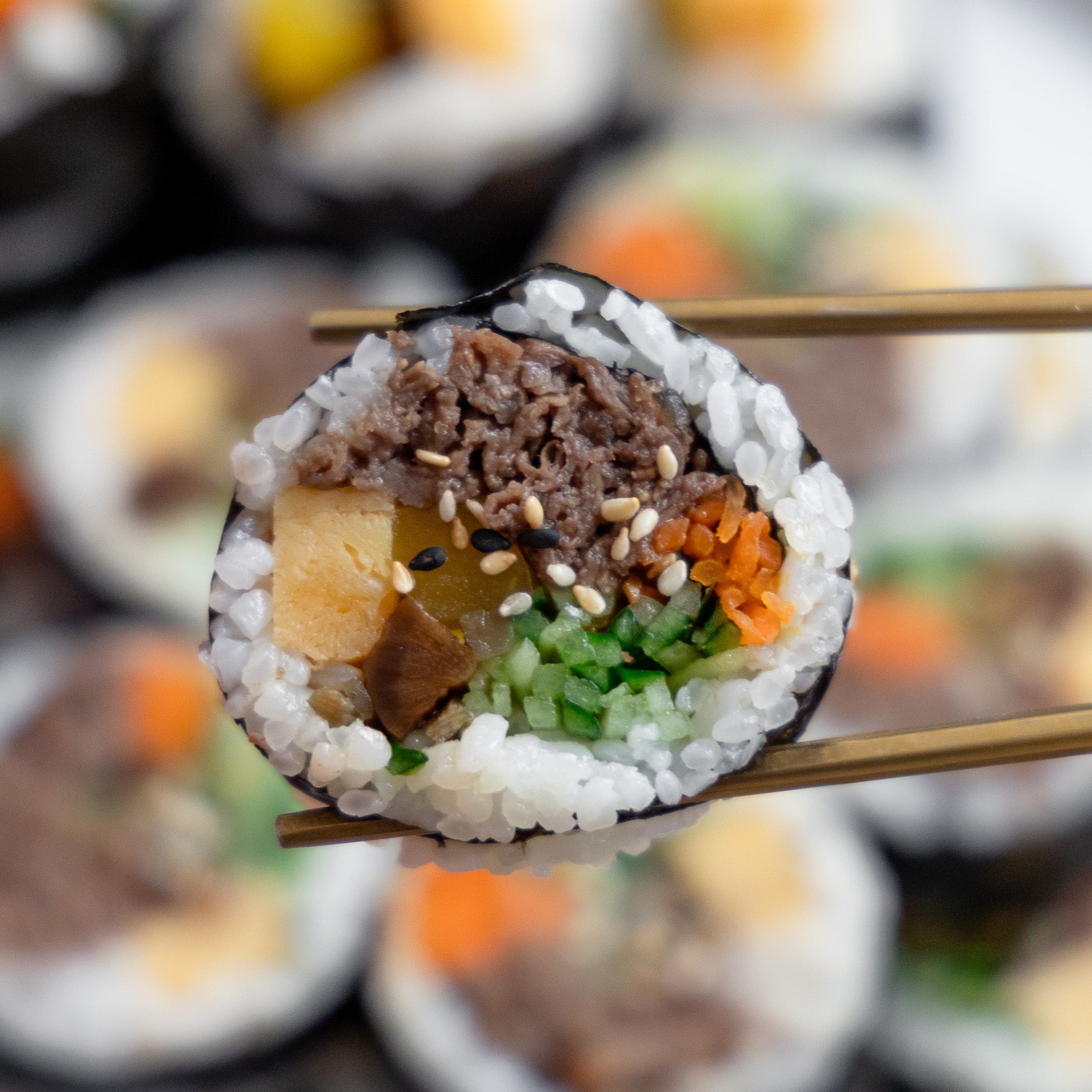 [Seoul Recipe] Premium 1++ Korean Beef Bulgogi Gimbap 한우 불고기 김밥 (2 rolls)