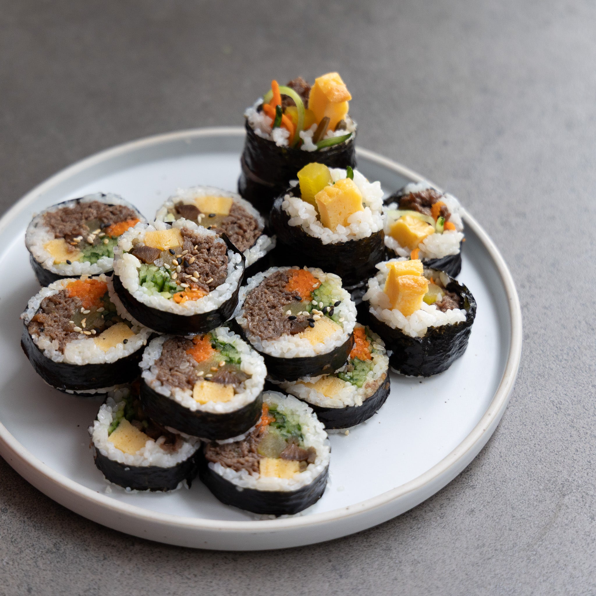 [Seoul Recipe] Premium 1++ Korean Beef Bulgogi Gimbap 한우 불고기 김밥 (2 rolls)