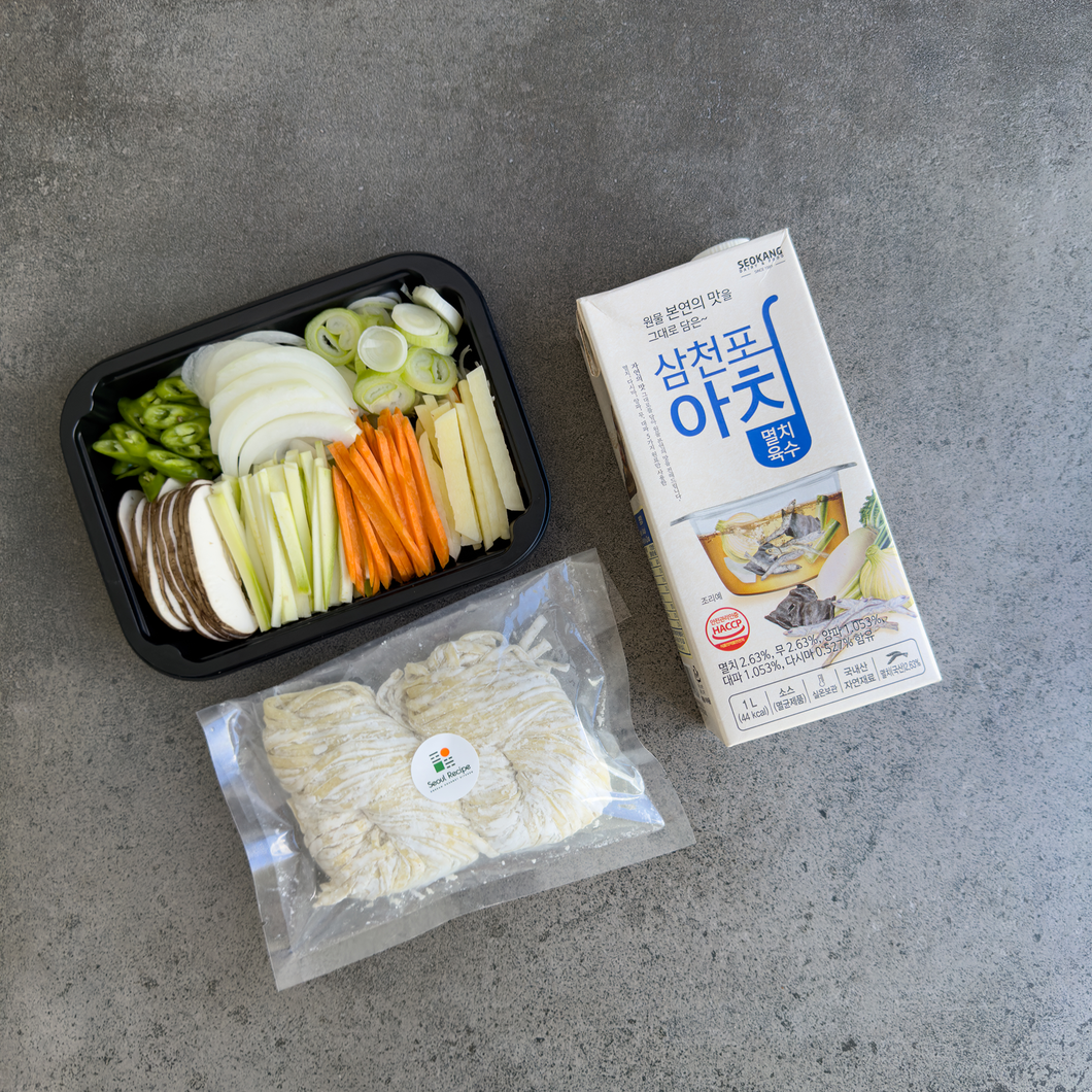 [Seoul Recipe] Korean Knife-cut Noodle Kalguksu Meal Kit (2ppl) 칼국수 밀키트 (2인분)