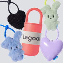 Load image into Gallery viewer, LEGODT Loop Tumbler + Key Ring (Heart / Bunny) Set 레고트 루프 텀블러 + 키링 (하트 / 버니) 세트
