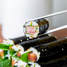 Load image into Gallery viewer, [Seoul Recipe] Mini Spciy Fried Anchovies &amp; Ham Gimbap 매운 멸치 볶음 &amp; 햄 김밥 (20pcs)
