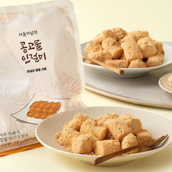 Seoul Madam One-bite Mini Bean Paste Rice Cake 서울마님 한입 미니 콩고물 인절미 (100g)