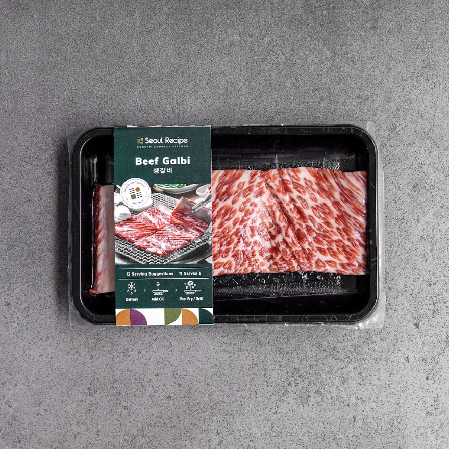 [Seoul Recipe] Premium Beef Galbi (Frozen) 생갈비 (냉동) (220g /1 rib)