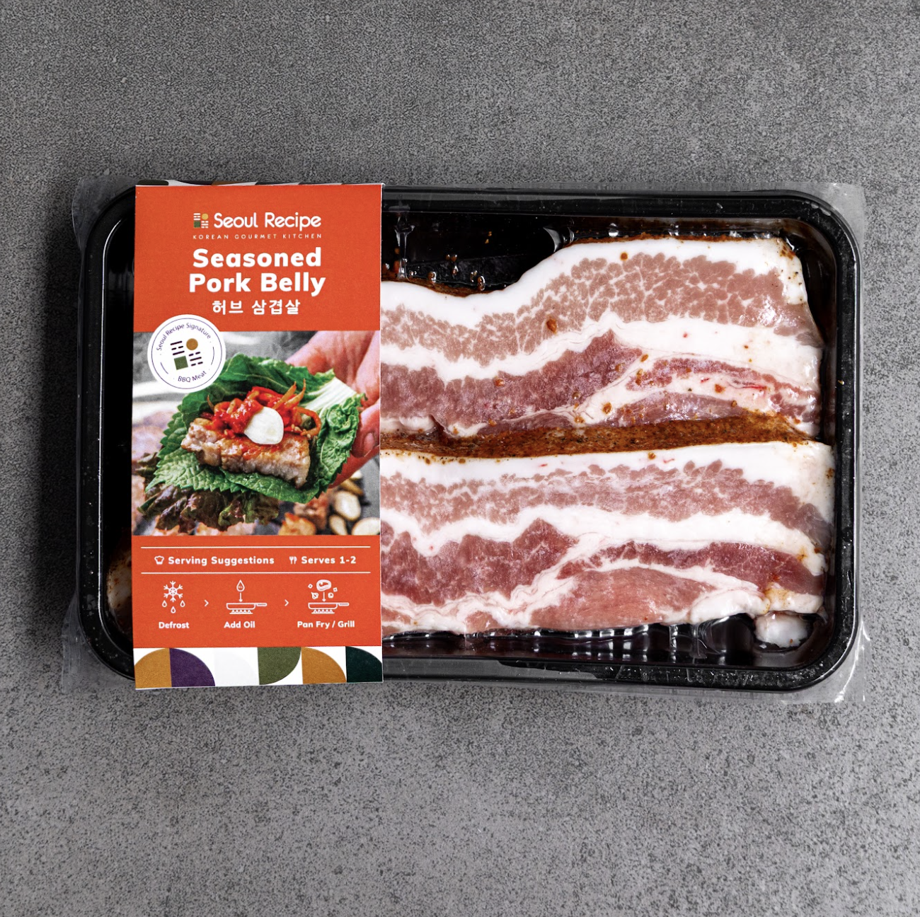 [Seoul Recipe] Seasoned Pork Belly (Frozen) 홈메이드 양념 통삼겹살 (냉동) (300g)
