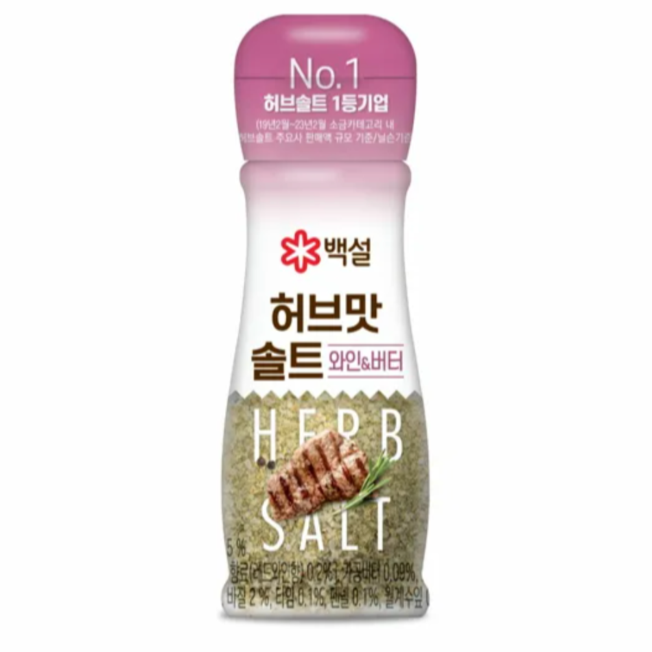 [Baekseol] Wine & Butter Herb Salt For Steak 백설 스테이크솔트&시즈닝 (40g)