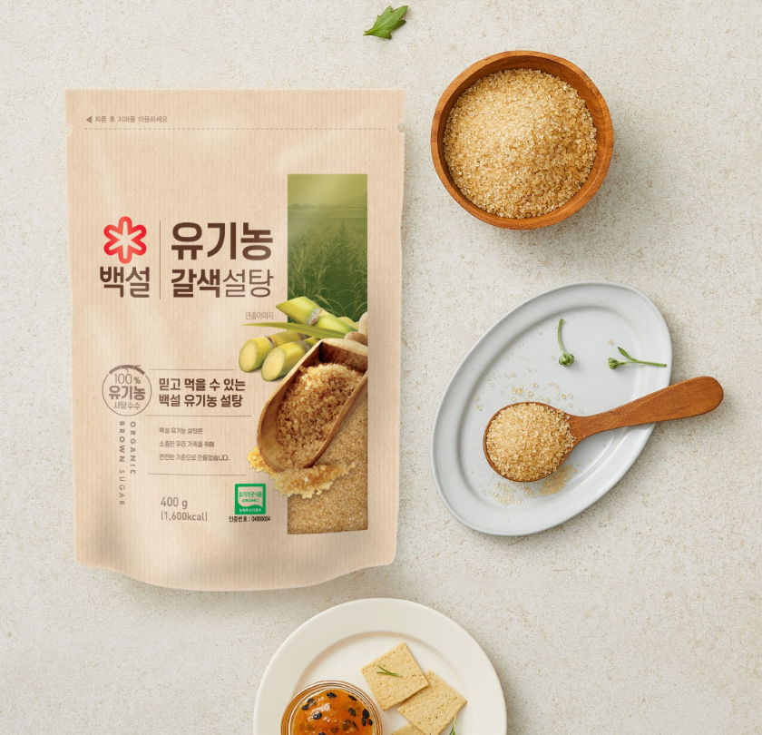 [Baekseol] Organic Brown Sugar 유기농 갈색설탕 (400g)