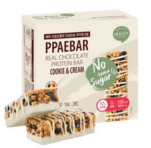 Load image into Gallery viewer, PPAEBAR Real Chocolate Protein Bar (Cookie &amp; Cream) 빼바 리얼초콜릿 프로틴바 (쿠키앤크림) (40g)
