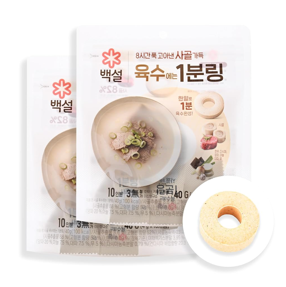 [Baekseol] Korean Soup Broth Stock Coin Type 백설 육수에는 1분링 (40g)