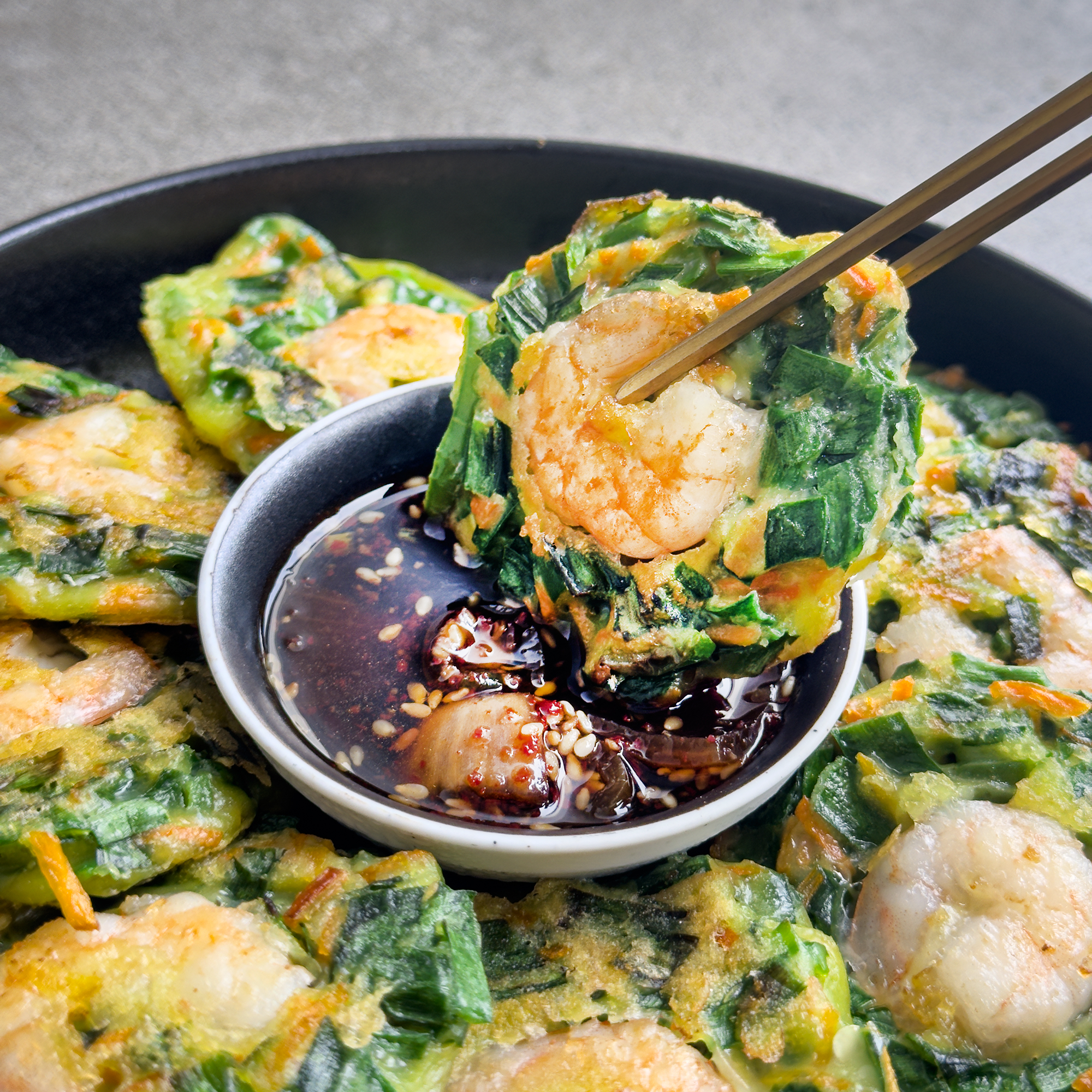 [Seoul Recipe] Shrimp Chive Pancake 부추 새우전 (8pcs)