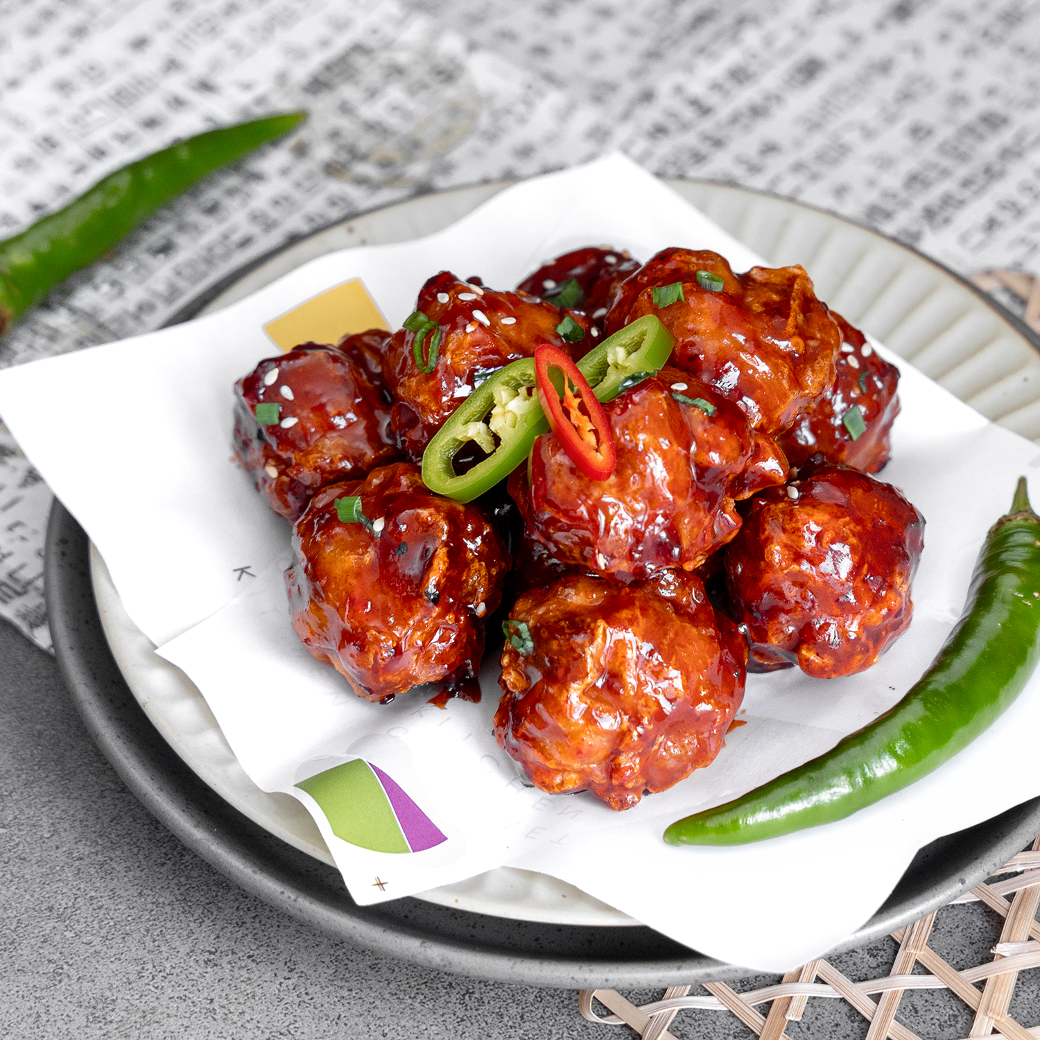 [Seoul Recipe] Spicy Volcano Chicken Bite🌶️🌶️  볼케이노 닭강정🌶️🌶️ (15pcs / 30pcs)