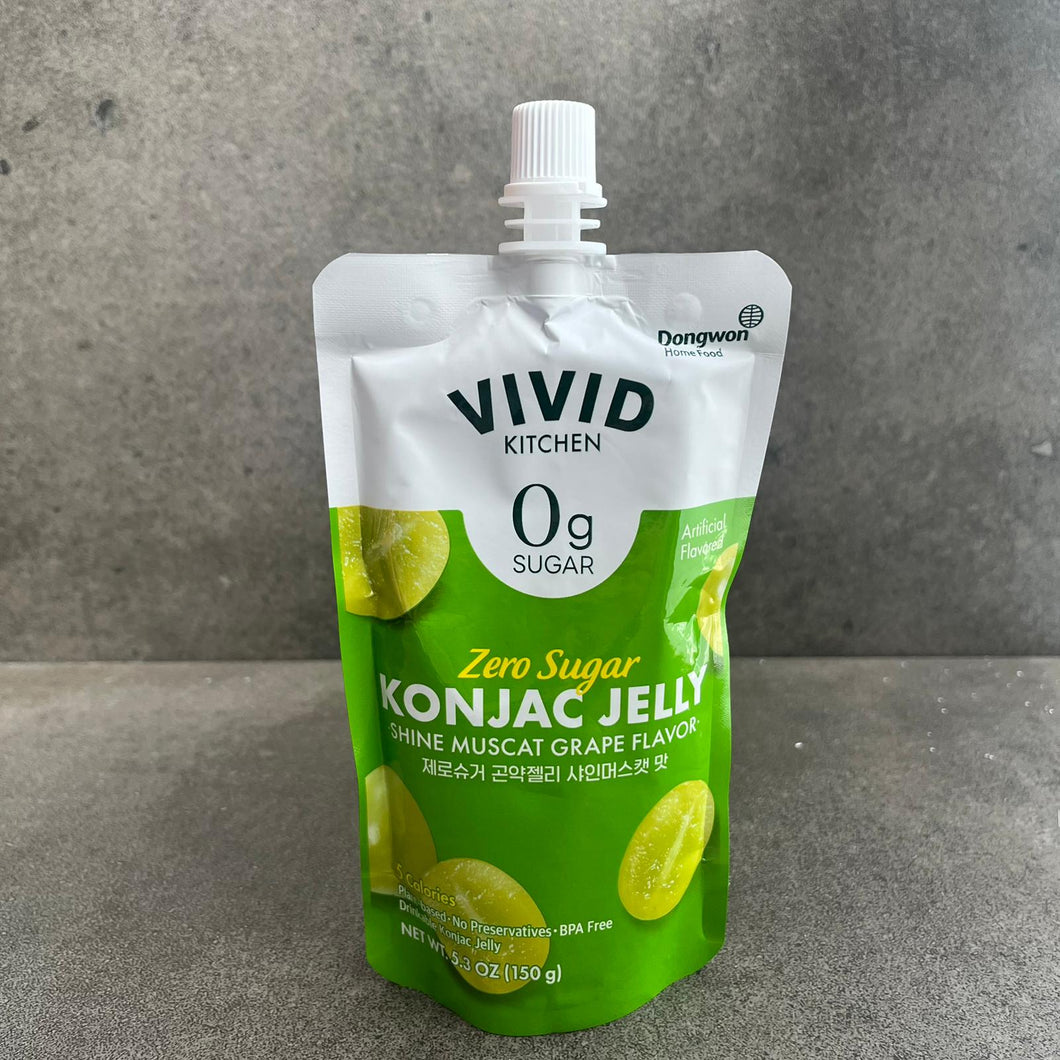 Vivid Zero Sugar KONJAC Jelly Shinemuscat Grape 비비드 제로슈거 곤약젤리 샤인머스캣 맛 (150g)