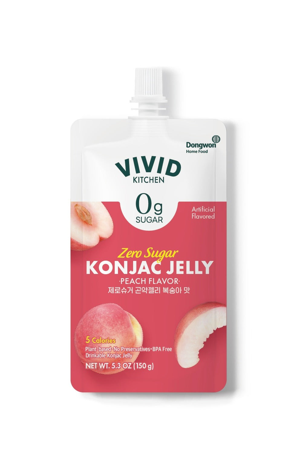 Vivid Zero Sugar KONJAC Jelly Peach 비비드 제로슈거 곤약젤리 복숭아 맛 (150g)