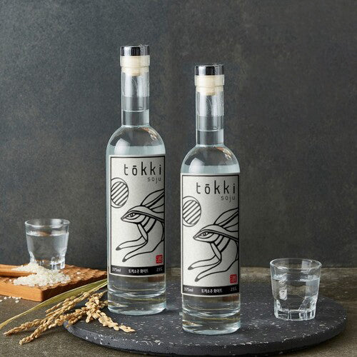Tokki Soju White Label 23% 토끼 소주 화이트 23도 (375ml