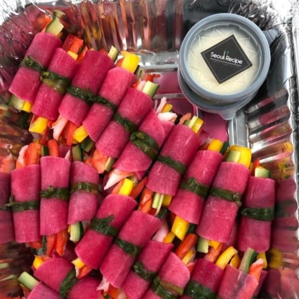 [Seoul Recipe] Crabmeat Roll 맛살 무쌈 샐러드 (15pcs)