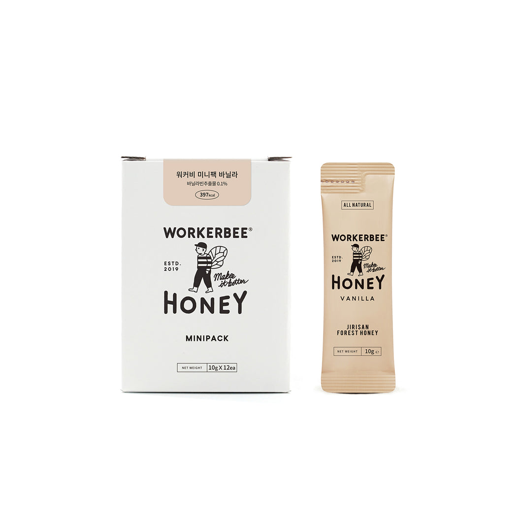 Minipack Vanilla 워커비 꿀 미니팩 바닐라 120g (10gx12ea)