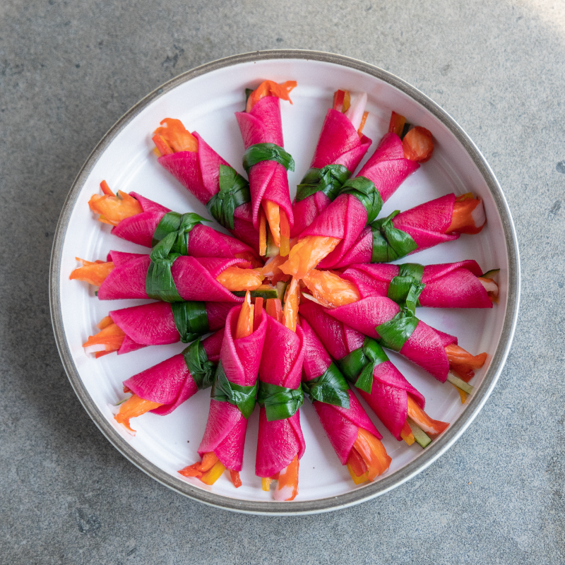 [Seoul Recipe] Crabmeat Roll 맛살 무쌈 샐러드 (15pcs)