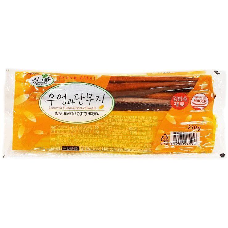 Singram Yellow Radish & Seasoned Burdock Set 싱그람 우엉과 단무지 (250g)