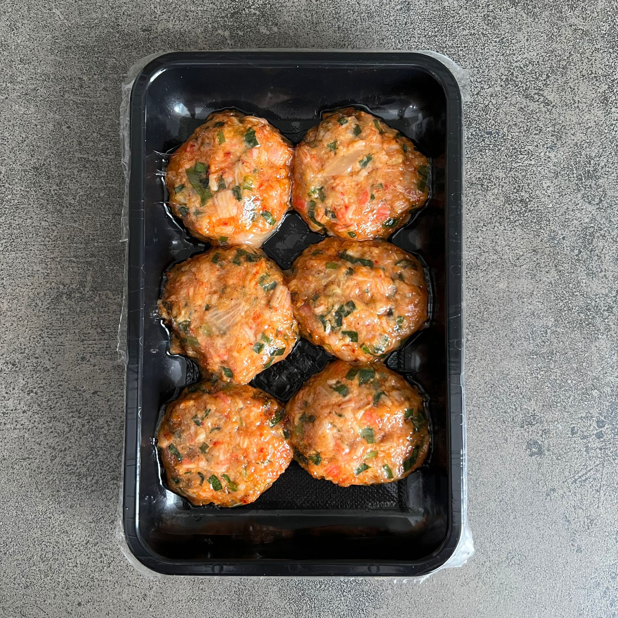 [Seoul Recipe] Kimchi Prawn Pancake 김치 새우완자전 (Cooked / Frozen) (6 pcs)