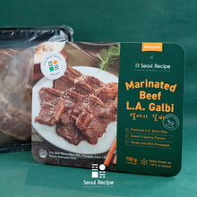 Load image into Gallery viewer, [Seoul Recipe] Premium Marinated Beef LA Galbi (Frozen) 프리미엄 양념 LA 갈비 (냉동)(750g)
