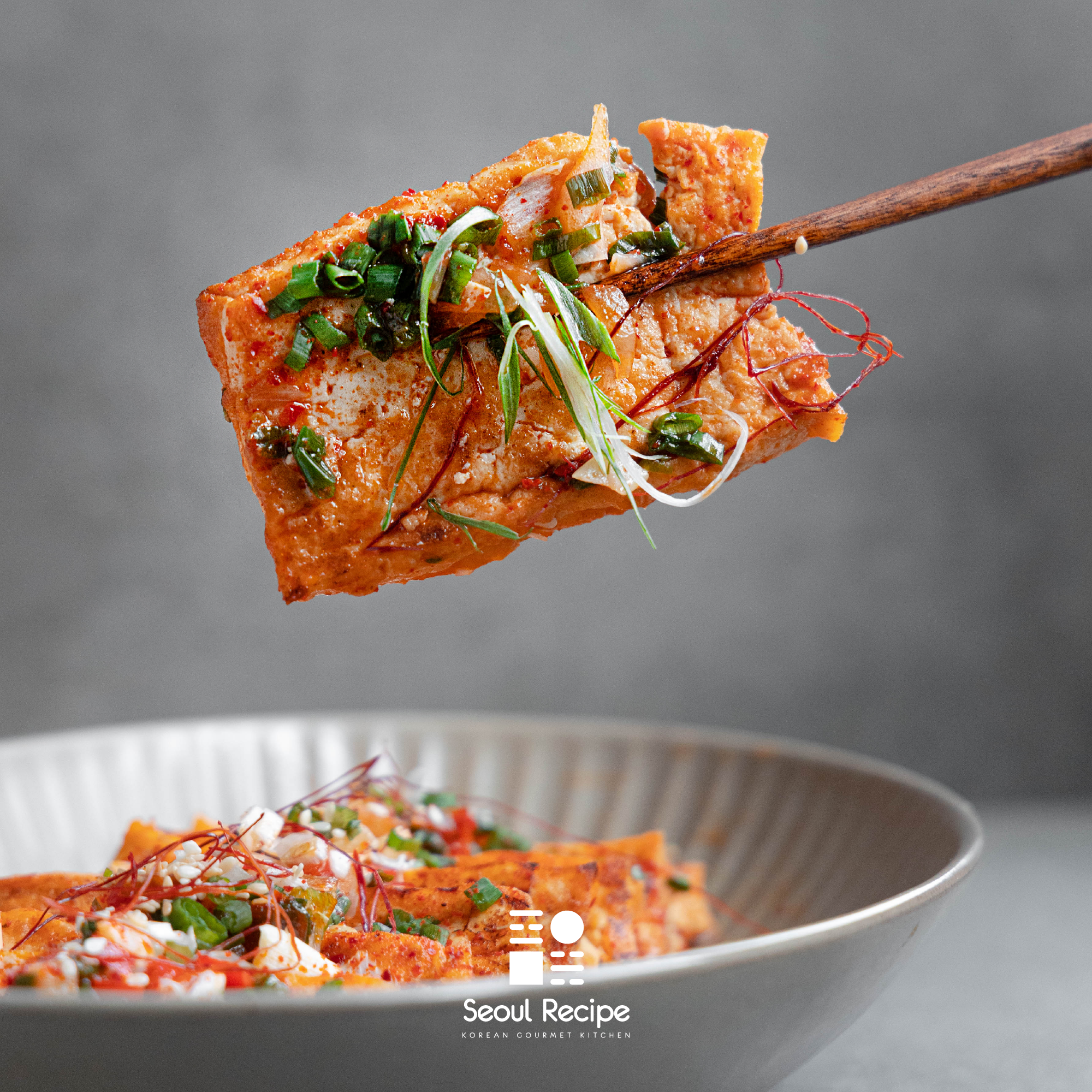 [Seoul Recipe] VEGAN Spicy Braised Tofu 비건 유기농 두부조림 (Non GMO & Organic)(2-3ppl / 500g)