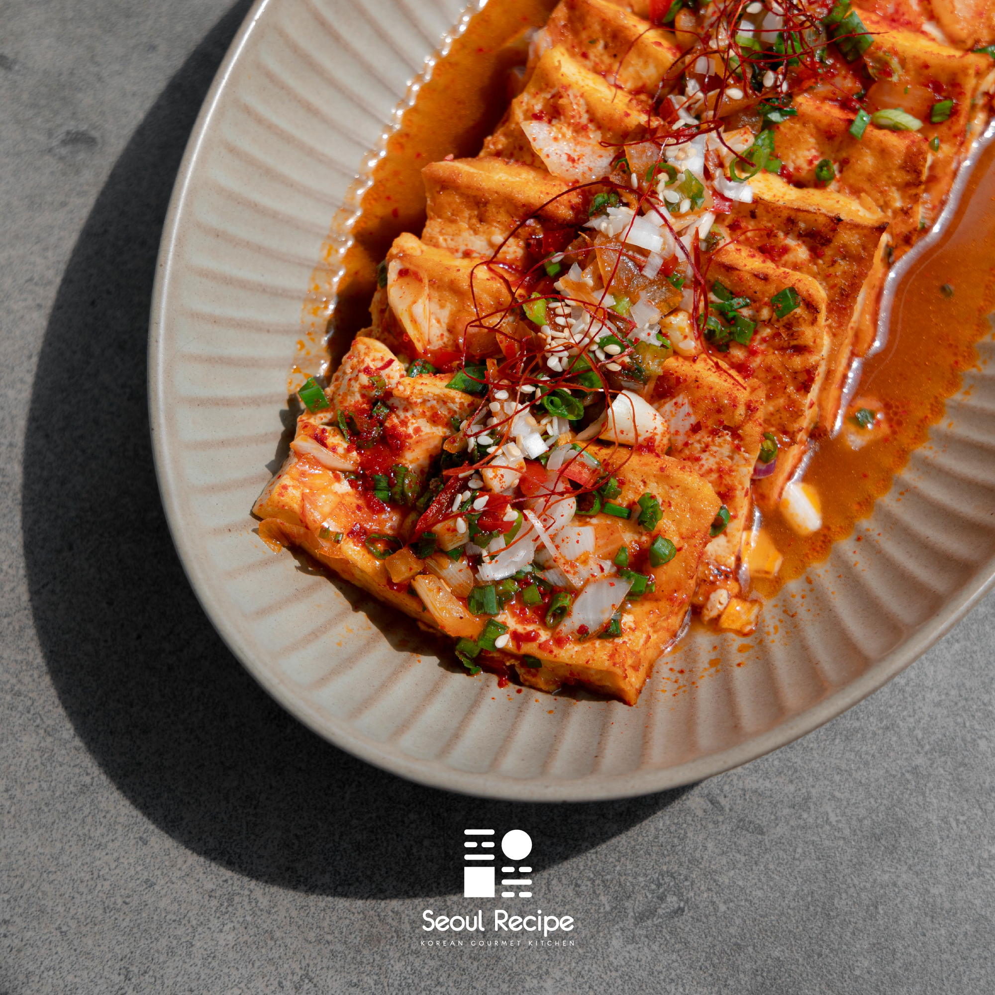 [Seoul Recipe] VEGAN Spicy Braised Tofu 비건 유기농 두부조림 (Non GMO & Organic)(2-3ppl / 500g)